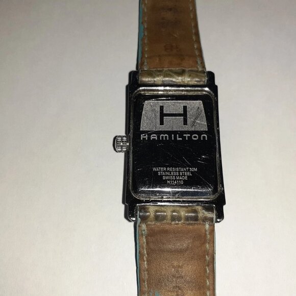 HAMILTON-Ardmore H114110-Analog Wristwatch-Rare Silver Blue Dial/Blue Strap-EX - Picture 9 of 11